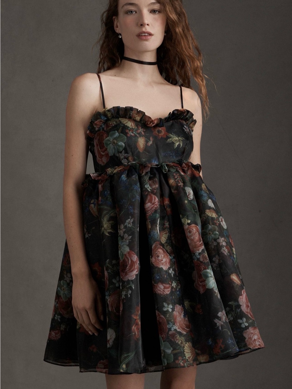 Selkie Rosebud Floral Empire-waist dress 2x cottagecore
